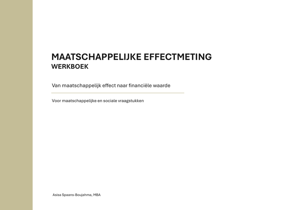 Werkboek Maatschappelijke Effectmeting