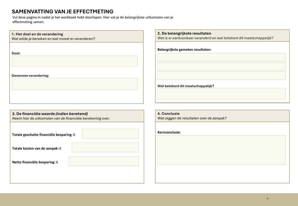 Werkboek Maatschappelijke Effectmeting