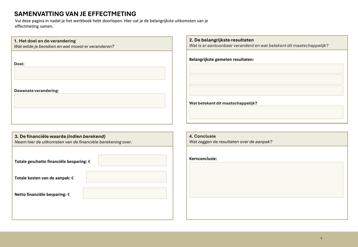 Werkboek Maatschappelijke Effectmeting