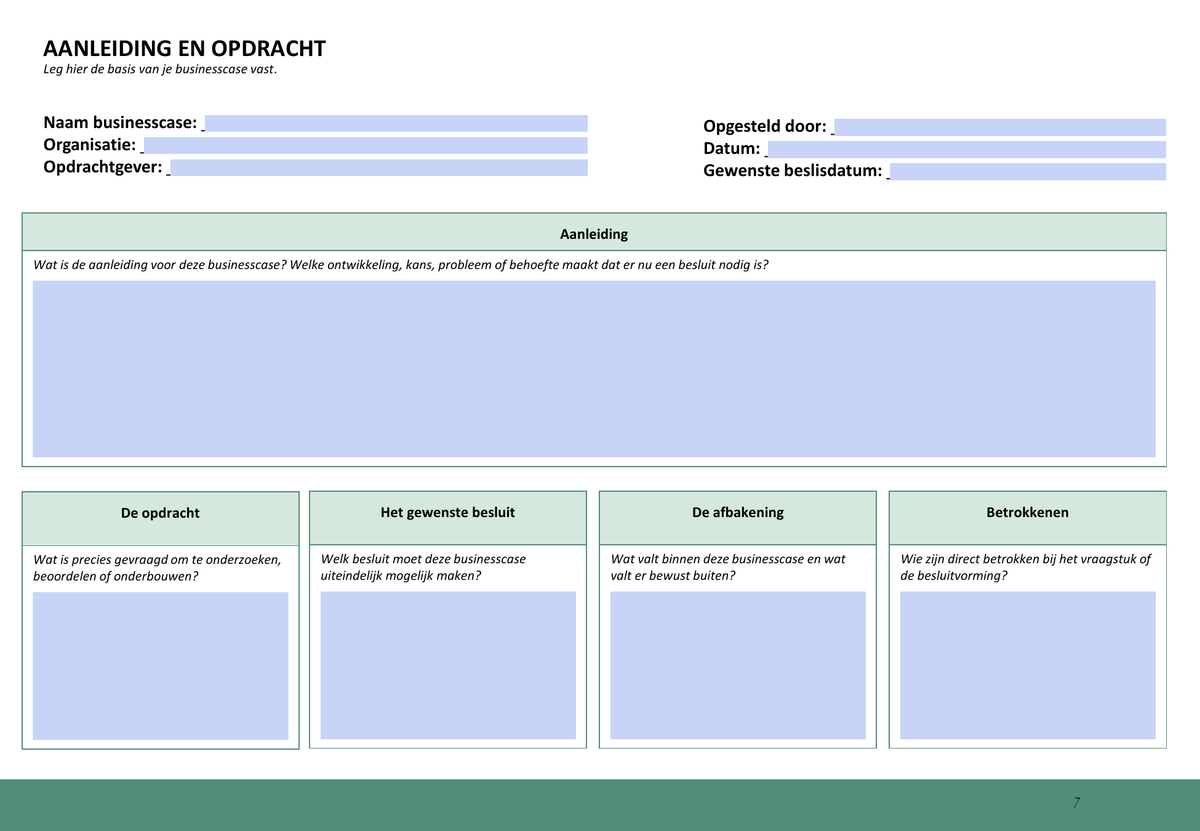 Werkboek Maatschappelijke Businesscase
